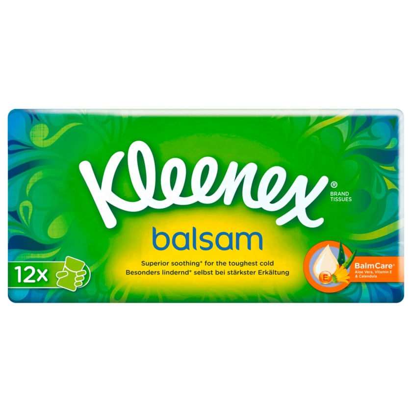 Kleenex Taschentücher Balsam Pocket-Pack 12x9 Stück